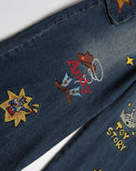 Embroidered overalls