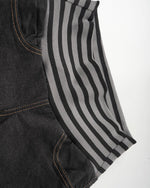 Paneled casual denim trousers