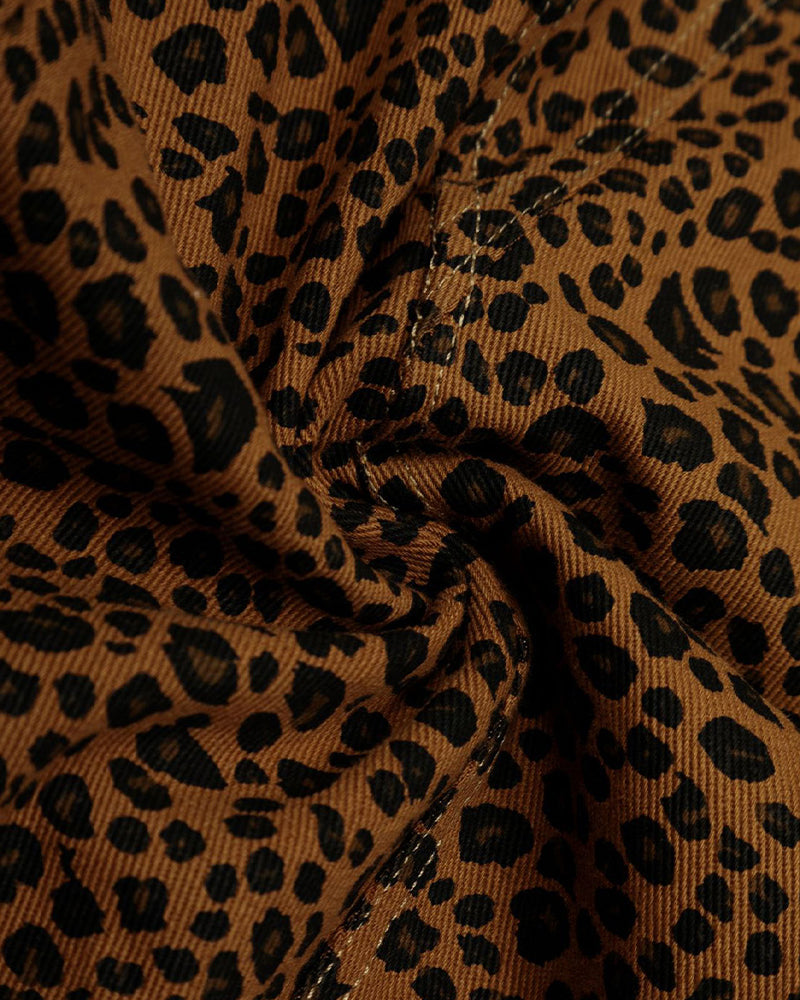 Leopard print casual trousers