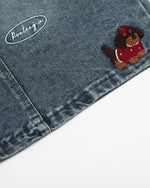 Vintage graphic denim shorts