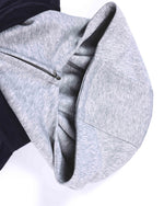 Faux-layered hooded jacket with paneling