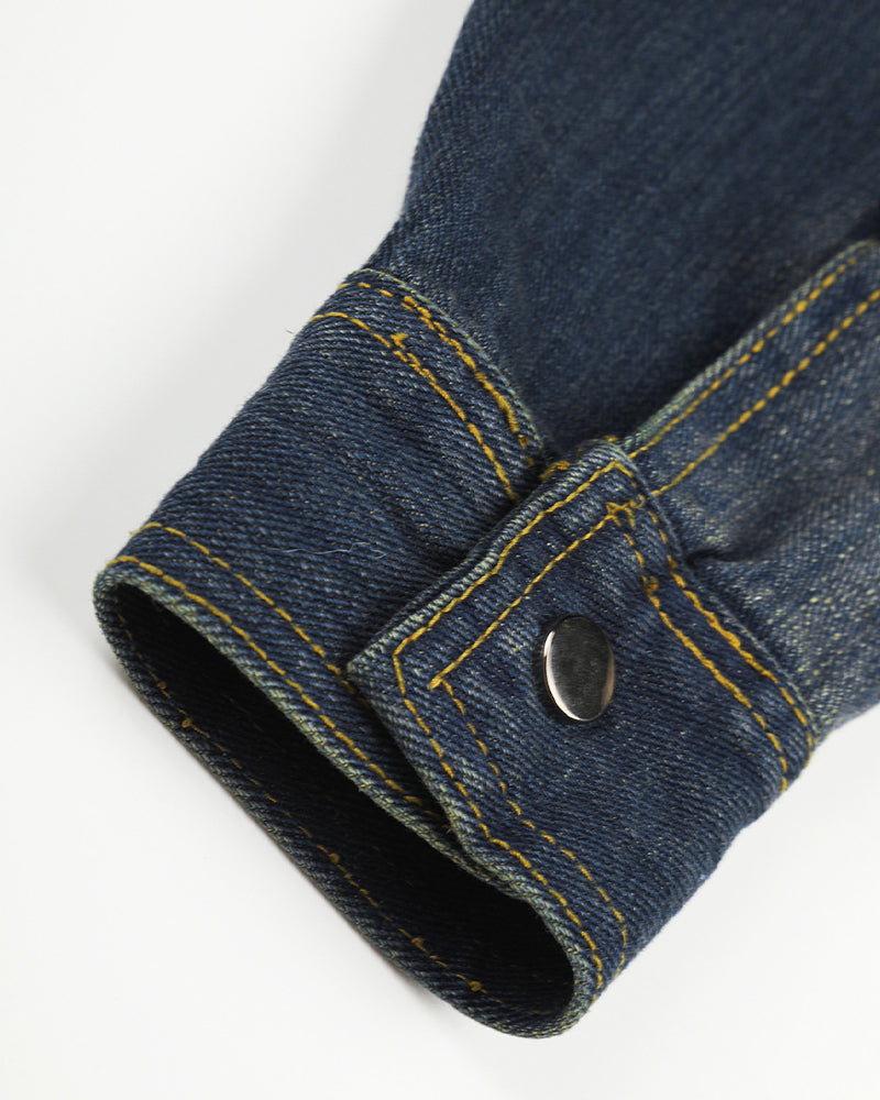 Double-belt denim jacket