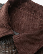 レトロなパッチワークチェック柄ワークジャケット