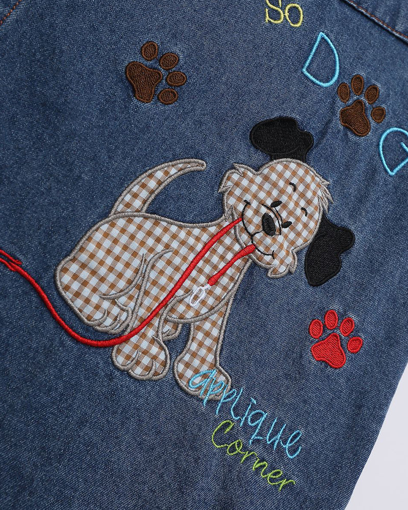 Contrast color funny puppy shirt
