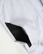 Blue and white striped shirt