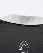 Contrast print lapel short sleeves