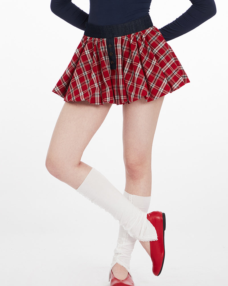 Retro pleated skirt