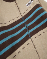 レトロなストライプのパッチワークジャケット