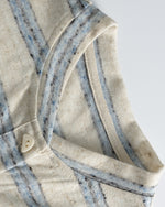 Striped long-sleeve Henley shirt