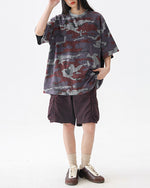 Contrast striped short sleeves