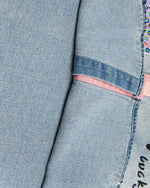 刺繍コントラスト半袖シャツ