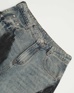Paint-splatter wash jeans
