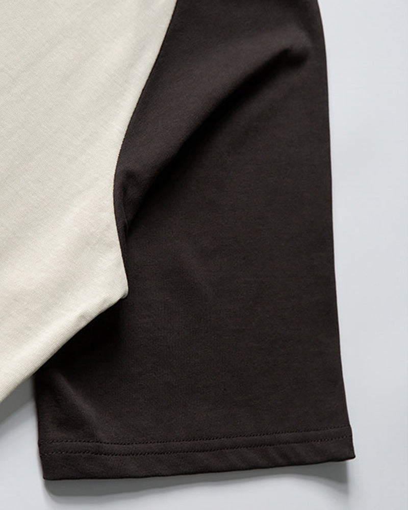 Retro colorblock short sleeves