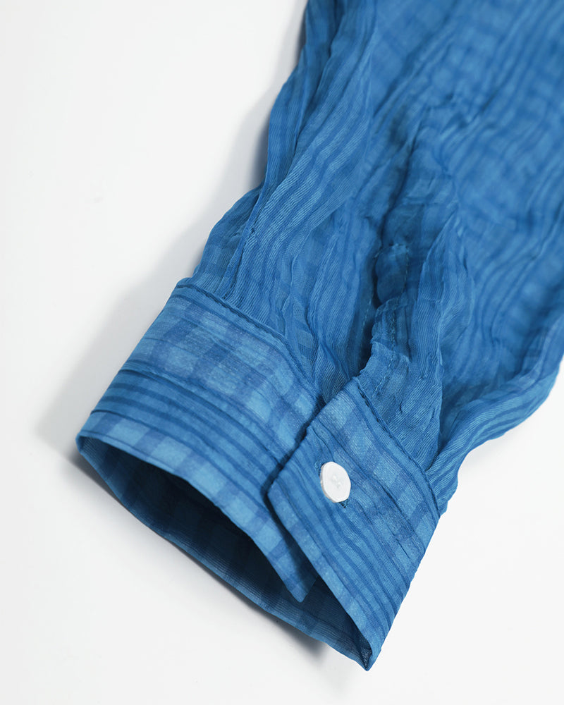 Simple loose check shirt
