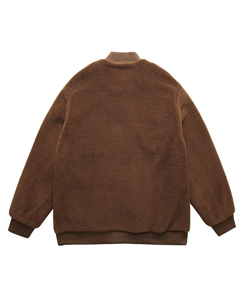 ラムウールの厚手コットンコート