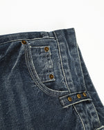 Washed straight-leg trousers
