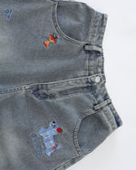 シンプルパピーデニムショーツ