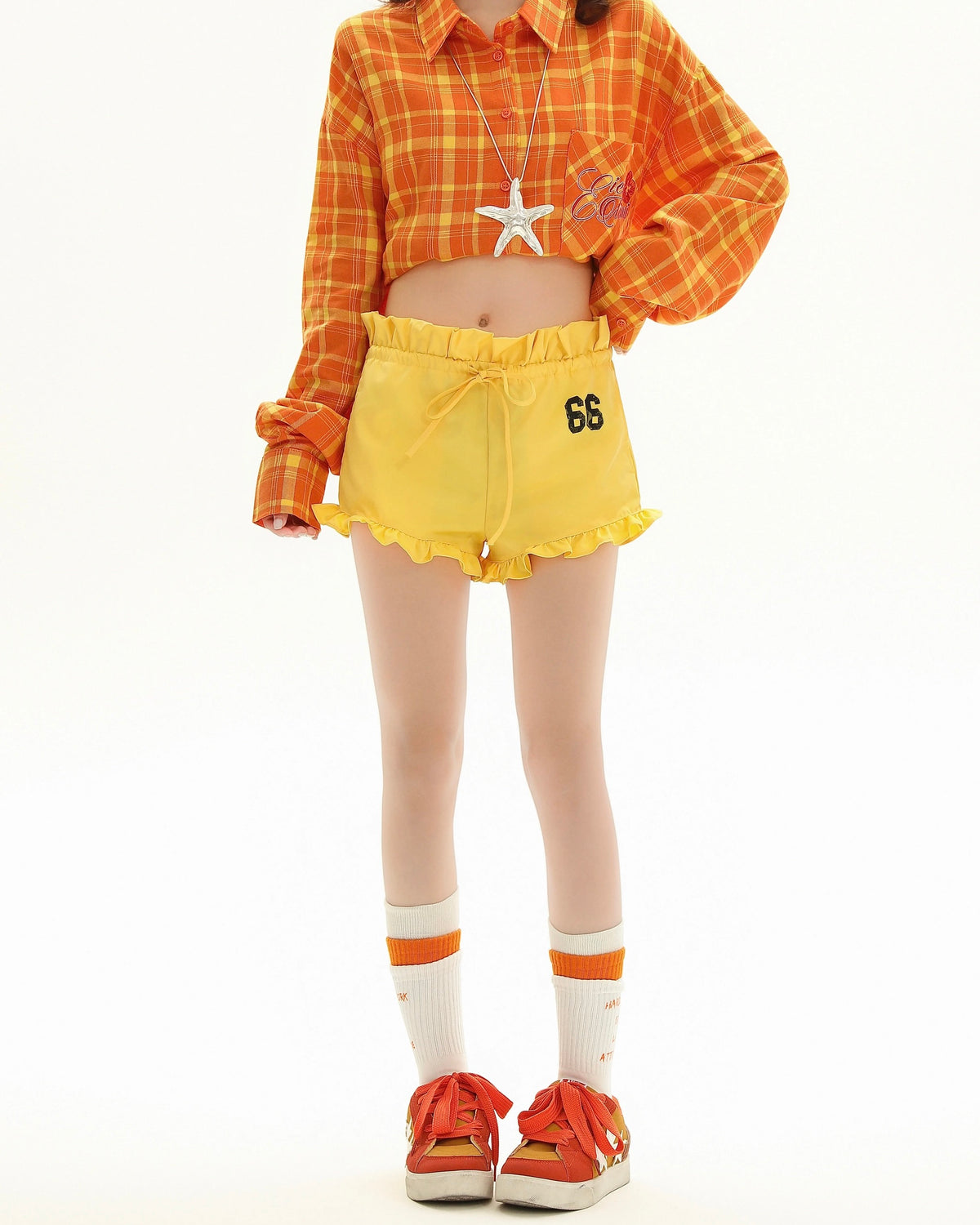 Retro personality casual shorts