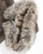Leopard-print hooded jacket