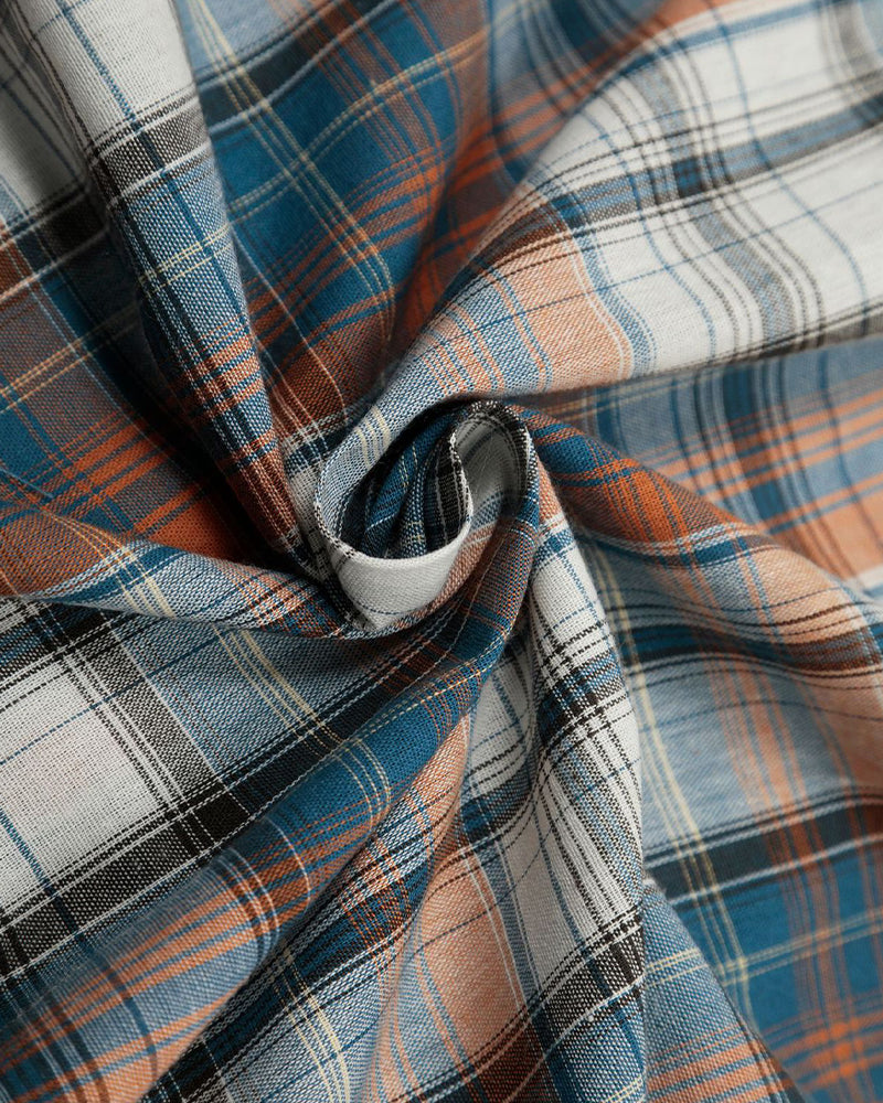 Vintage check short-sleeved shirt