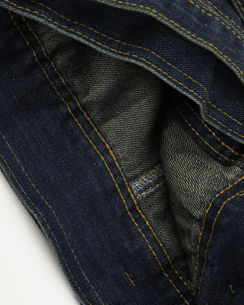 Double-belt denim jacket