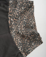 Leopard-print panel trousers