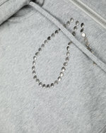 Rhinestone-embellished hooded jacket