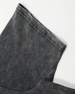 Washed embroidered short sleeves