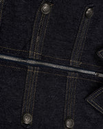 Distressed denim jacket