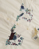 楽しい刺繍の半袖シャツ