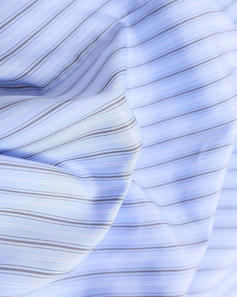 Striped short-sleeved shirt