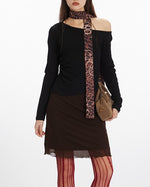 スカーフカラーギャルトップス