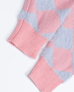 漫画風のゆったりカーディガンセーター