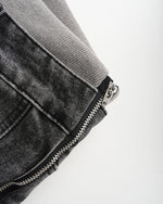 Dual-waistband panelled jeans