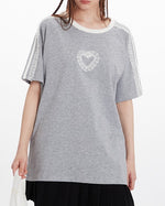 Lace embroidery short sleeves