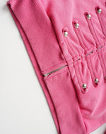 Washed-finish zip-up jacket