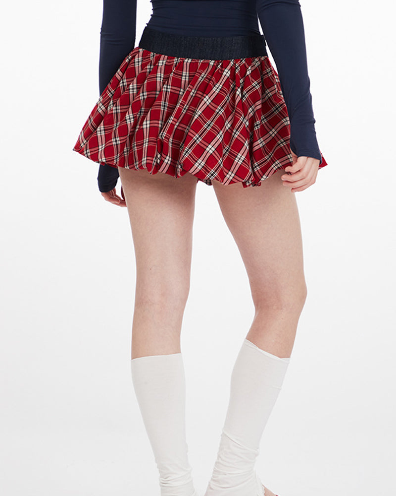 Retro pleated skirt