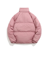 Solid color loose down jacket