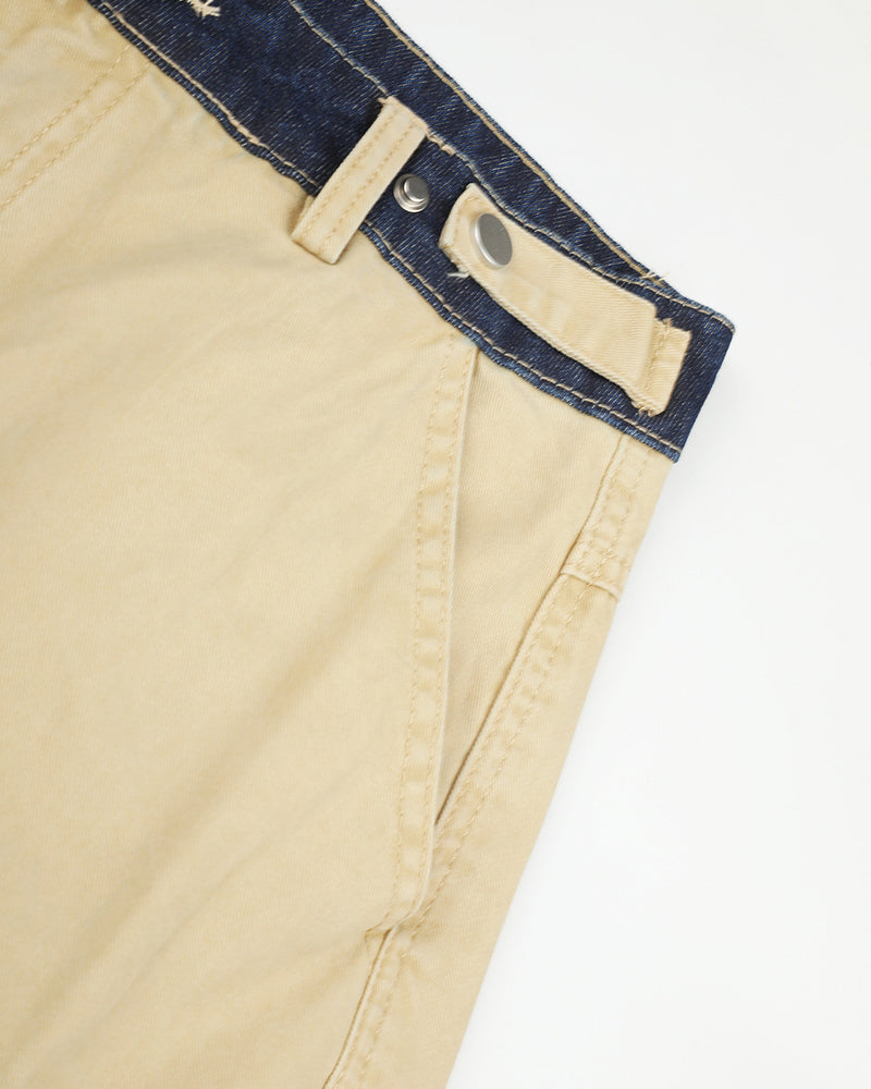 Color-block panelled cargo pants