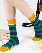 Color striped contrast socks