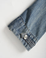 Double-breasted denim jacket