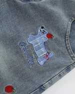 シンプルパピーデニムショーツ