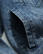 スタンドカラーデニムルーズジャケット