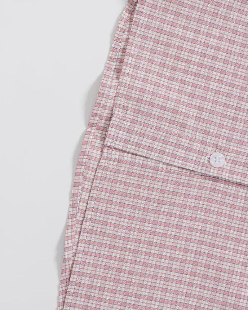 Cute Plaid Short-Sleeve Shirt