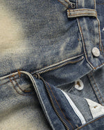 ゆったりとしたカジュアルなデニムショートパンツ