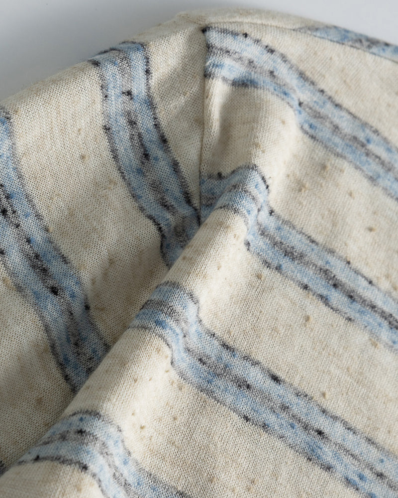 Striped long-sleeve Henley shirt