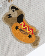 レトロな刺繍のカジュアル半袖