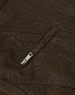 Distressed stand-collar jacket
