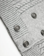 Double-breasted knit jacket