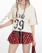 Letter print short sleeves